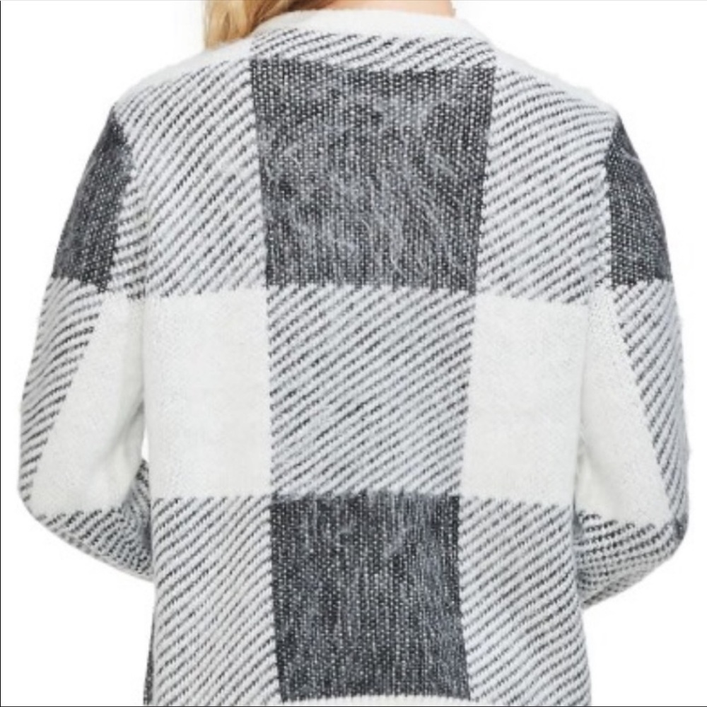 NWOT Vince Camuto Check Patchwork Sweater - Picture 2 of 6